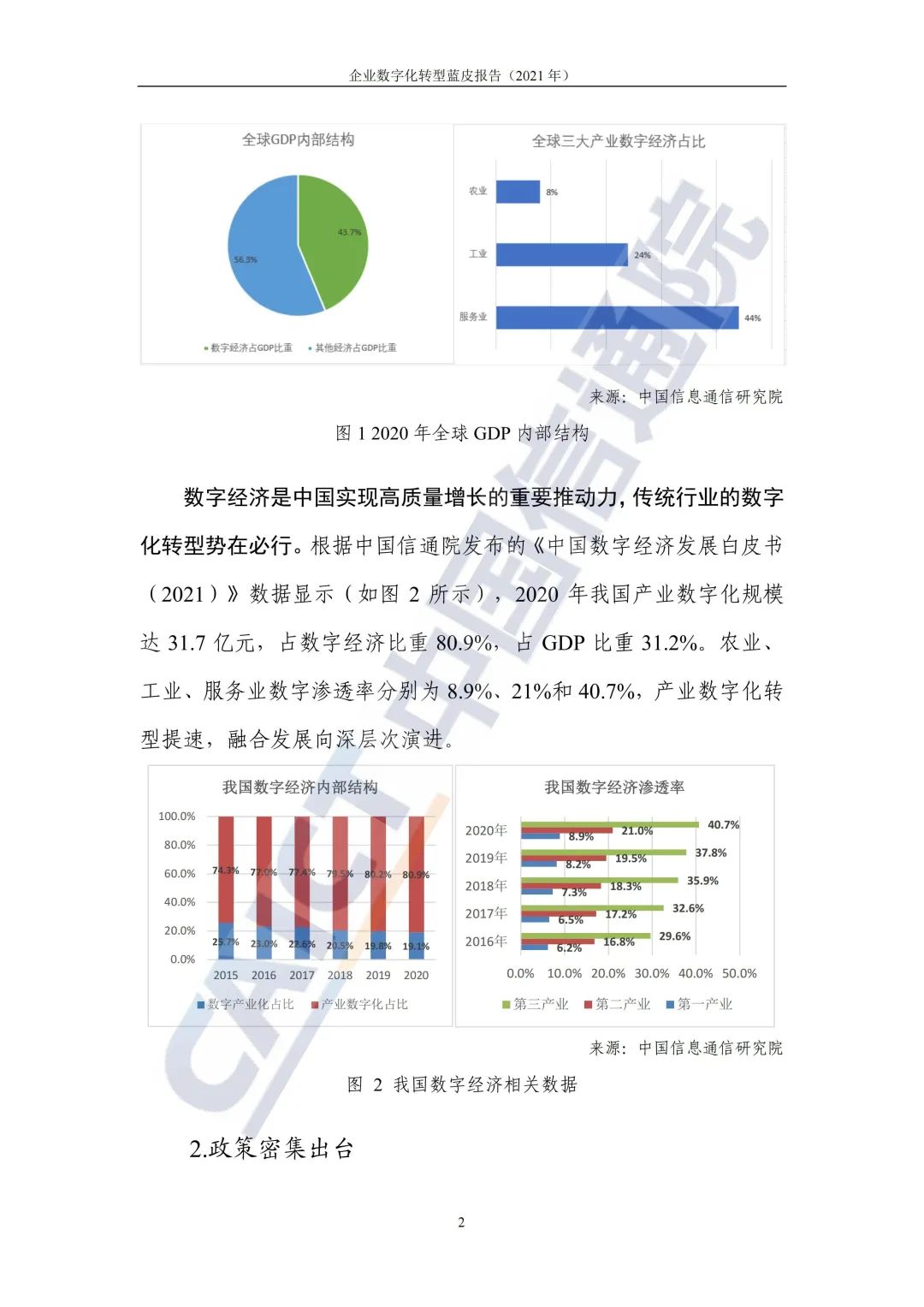 中国信通院：2021年企业数字化转型蓝皮报告