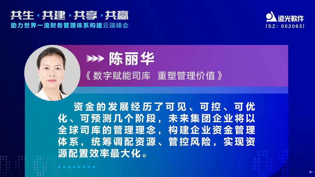 GA黄金甲软件陈丽华：数字赋能司库，重塑管理价值